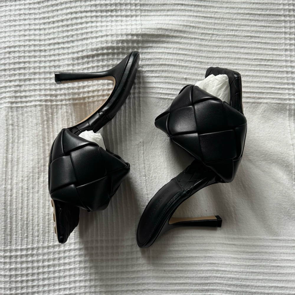 NWB Bottega Lido Heel Mule Black